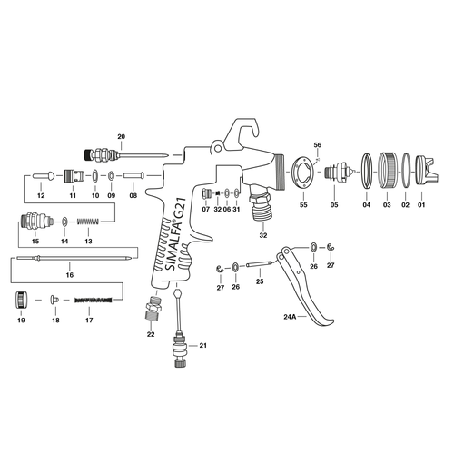 G21 Spray Gun Parts