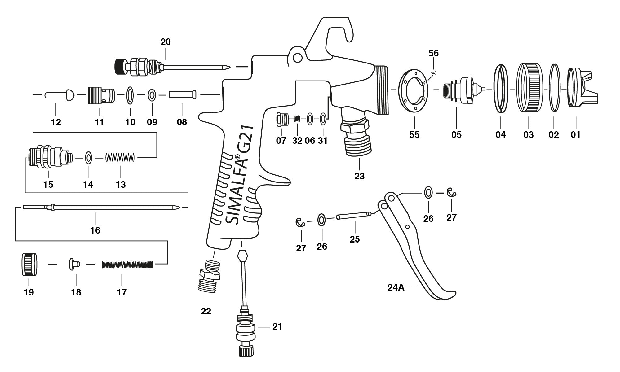 Spray Gun Cleaning Kit – Simalfa